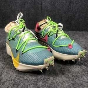 Nike Vapor Street Off-White Shoes Womens Size 8 Blue Yellow Spikes CD8178-400‎